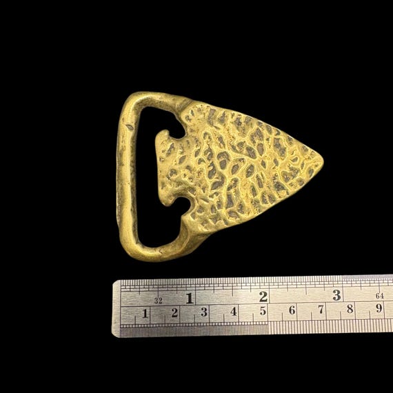 Vintage 1970s Solid Brass Arrowhead Southwestern … - image 4