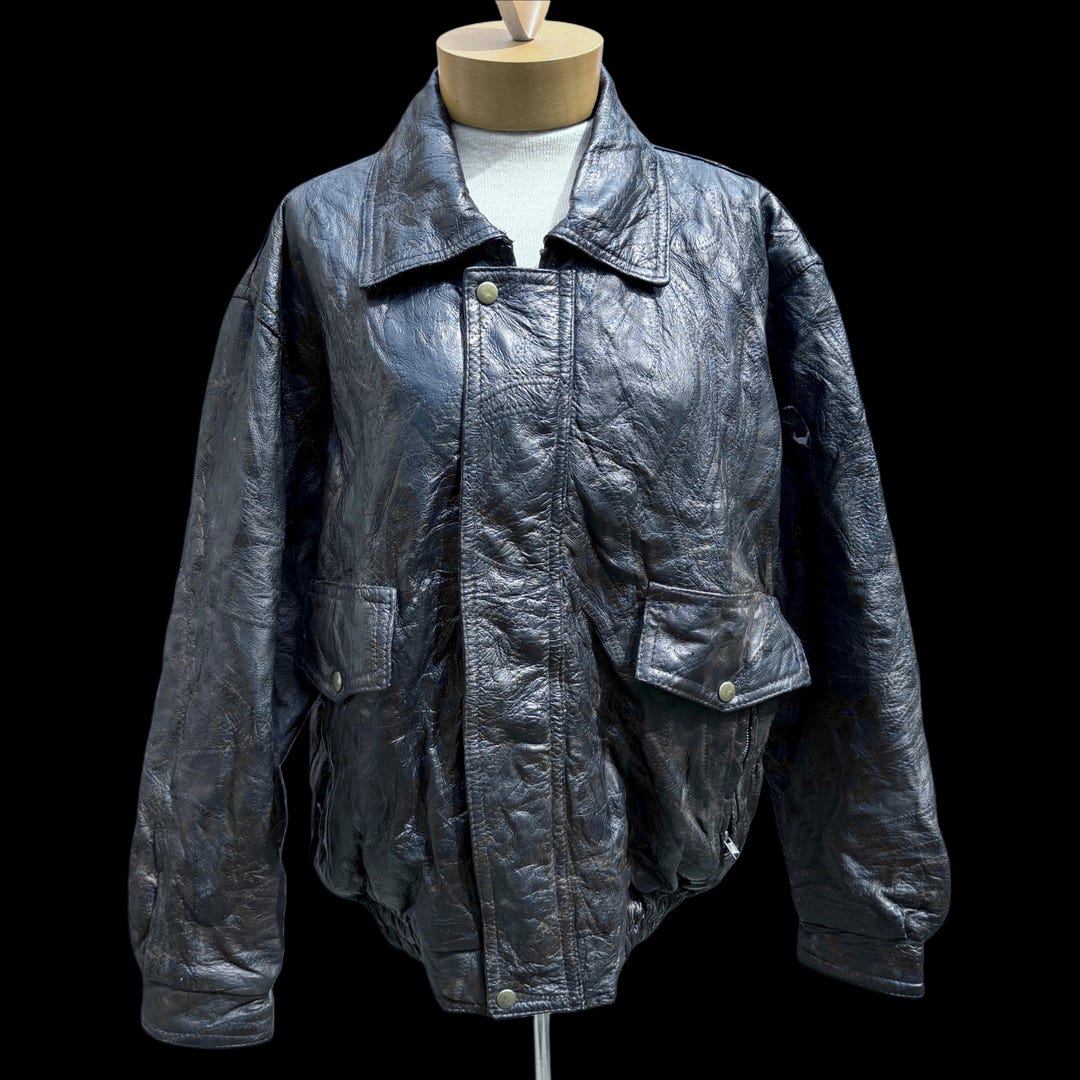 Vintage Patchwork Leather Bomber Jacket by Napoline Leather