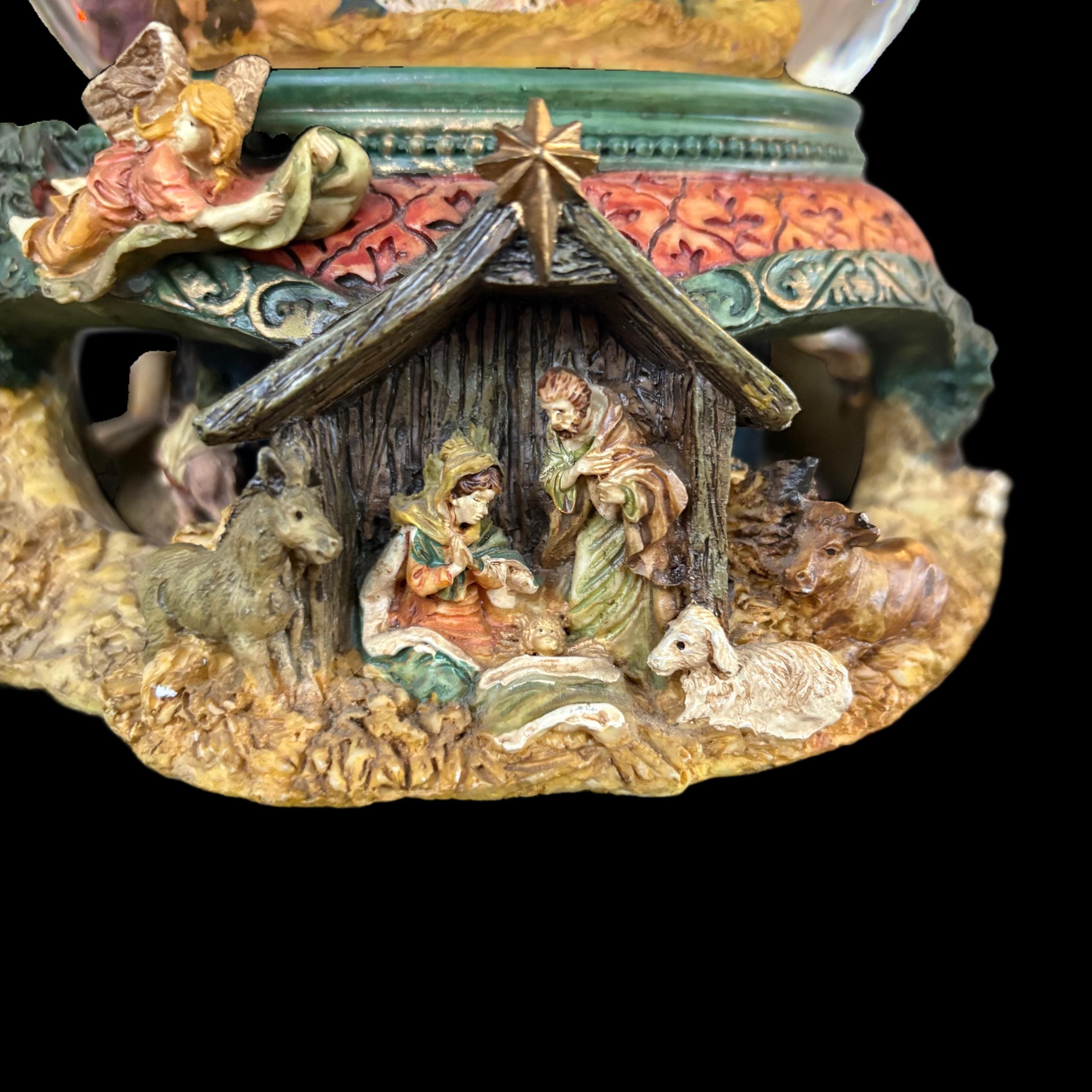 Large 8” Kirkland Musical Snow Globe W/ Christmas Nativity Scene ...