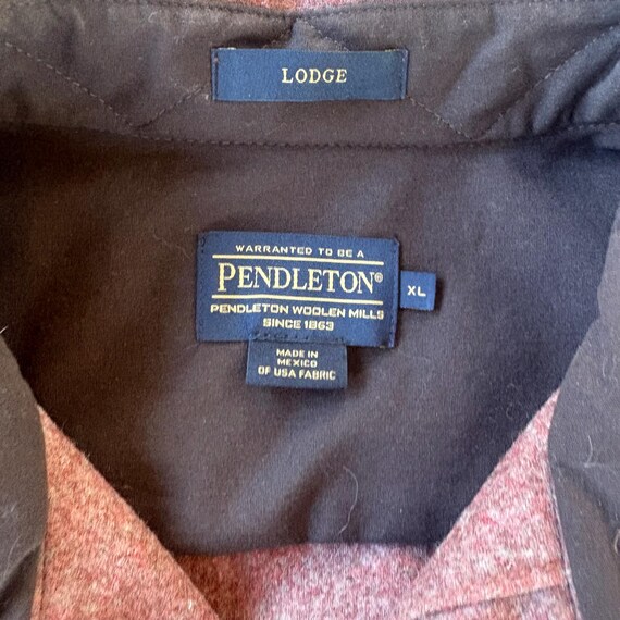 Pendleton Wool Lodge Shirt Solid Salmon Button Up… - image 3