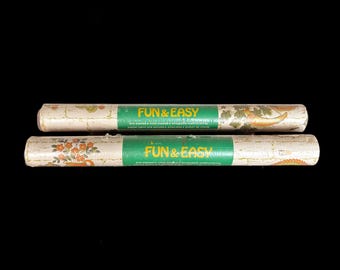 Vintage 1970s Wallpaper (Brick and Ivy) - Fun & Easy, Pre-Pasted Vinyl, Two Unopened Bolts