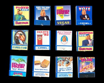 Vintage 1990s Camel Cigarettes Joe Camel FULL Safety Matches Matchbooks Lot of 12 No Repeats Tobacciana