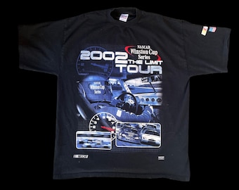 Vintage 2002 NASCAR Winston Cup Series The Limit Tour Black Double Sided Men’s T-Shirt (Size 2XL)