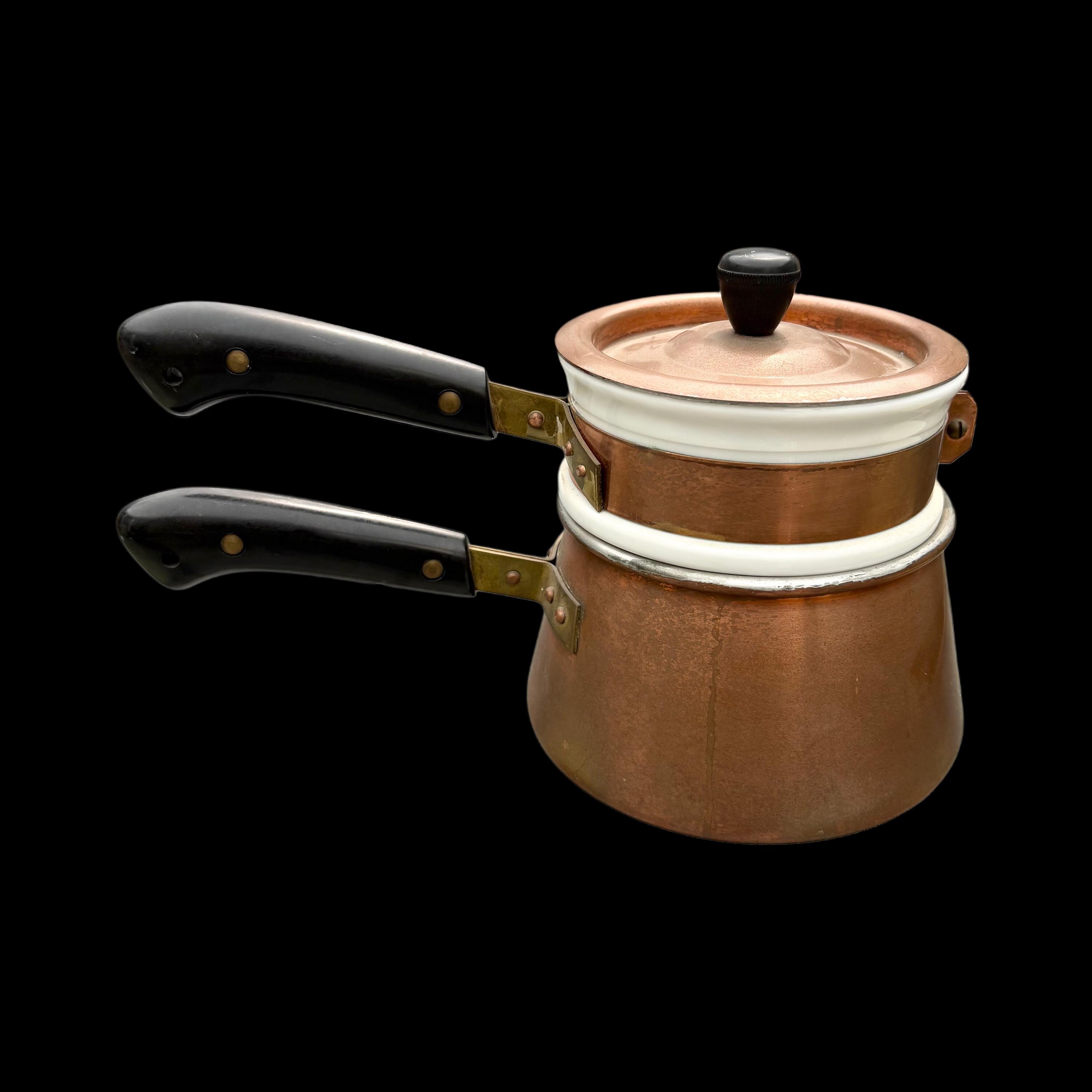 Tadé Pays du Levant 銅製 打ち出しボウル フランス製 Vintage 1970s L. Lecellier Villedieu French Copper Double Boiler