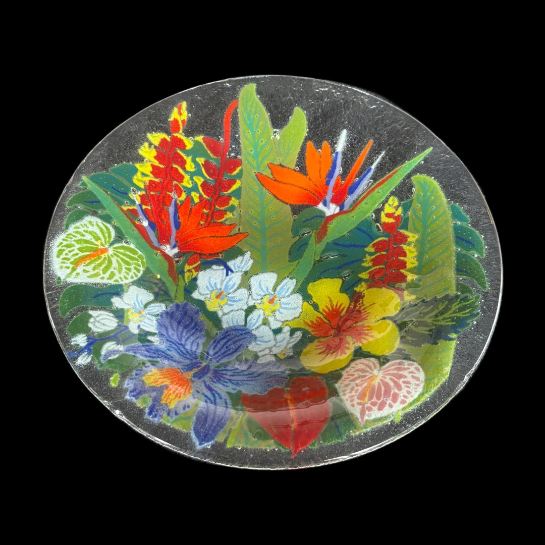Vintage Peggy Karr Tropical Hawaiian Flowers (hibiscus, Orchid