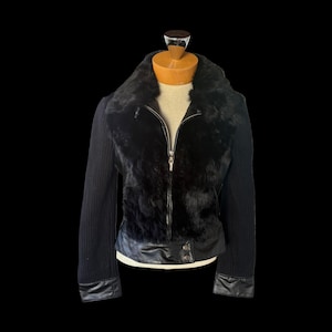 ジャケット・アウター 00s Y2K Natural Rabbit Fur Short Jacket Y2k Rabbit Fur Coat - Etsy