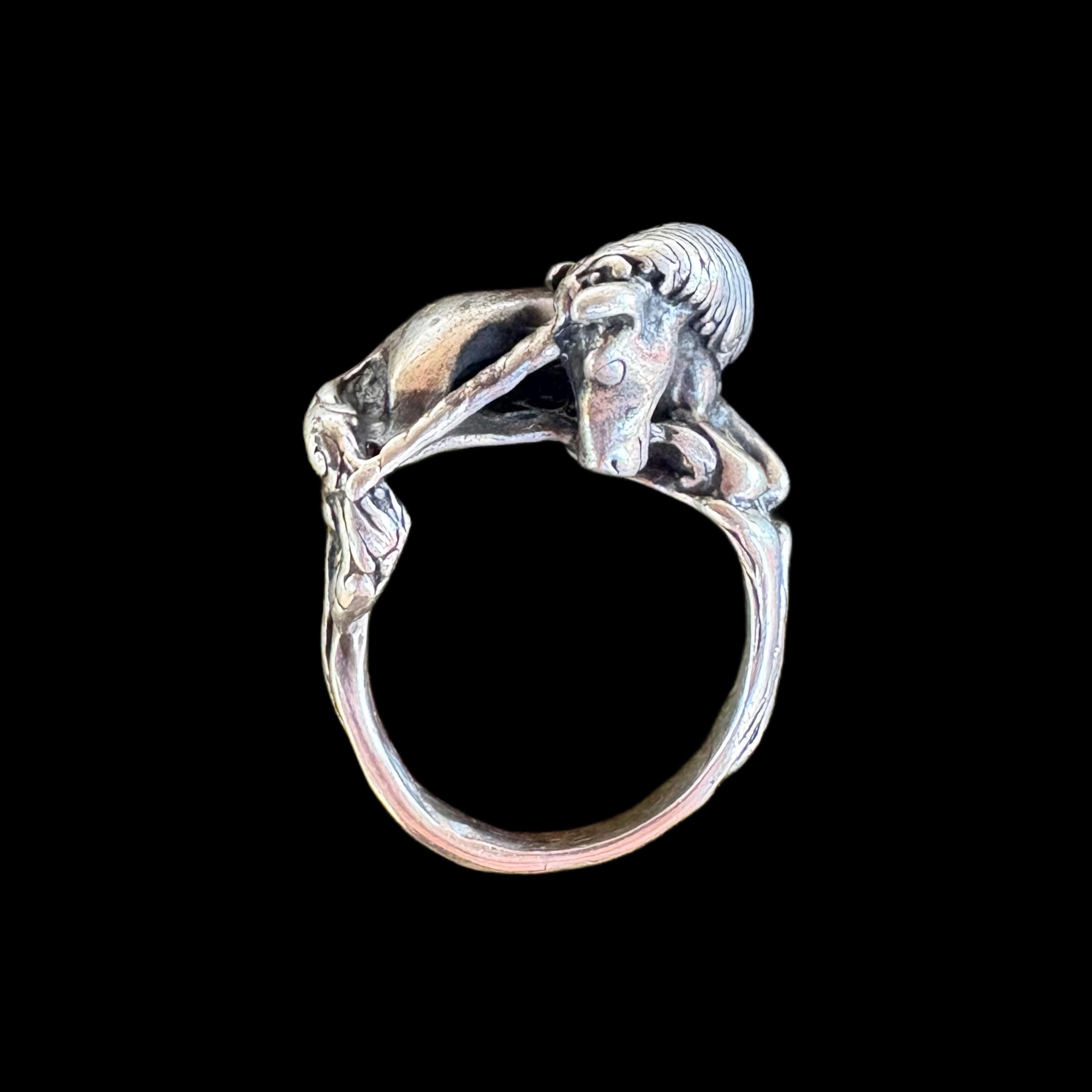 Vintage James Yesberger Style Sterling Silver Sleeping Unicorn