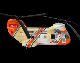 Tonka Coast Guard Search & Rescue Helicopter Battery Operated Toy Vehicle Hasbro 2007 (AS IS - Partially Working - Read Description)