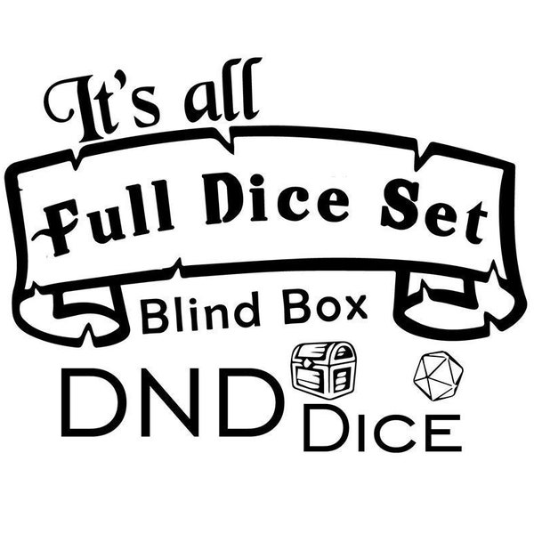 Mystery Dice Blind Bags | Mystery Dice Set | Dungeons and Dragons Dice | 7 Pcs Dnd Dice Set | Random dnd dice | RPG Dice | metal dnd dice