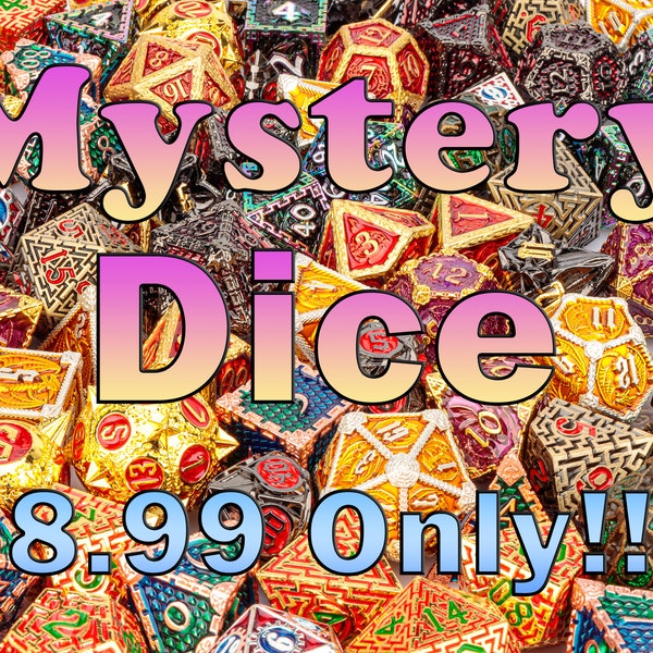 Mystery Dice | Dice Blind Bags | Metal Dnd Dice | Mystery dnd dice set | Dungeons and Dragons Dice | 7 Pcs Dnd Dice | Mystery Random dice