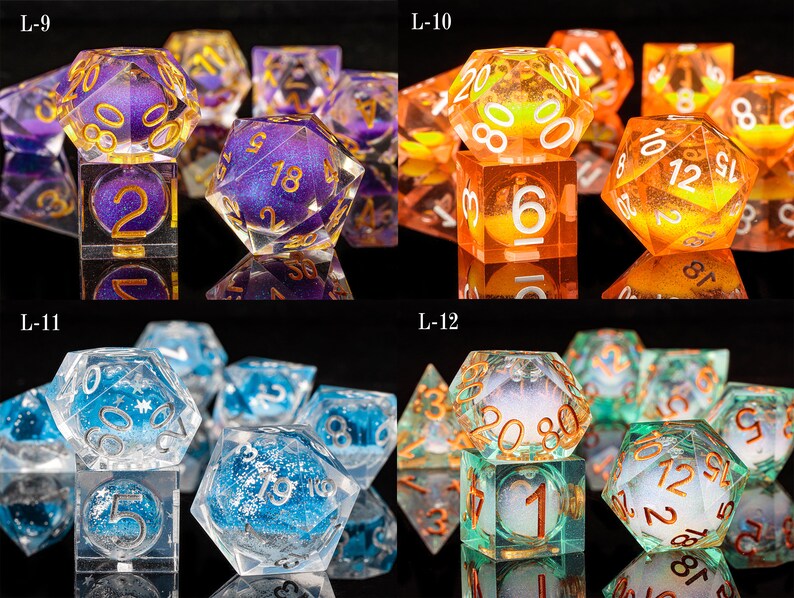 DND Liquid Core Dice Dungeons and Dragons Dnd Dice Set for Etsy