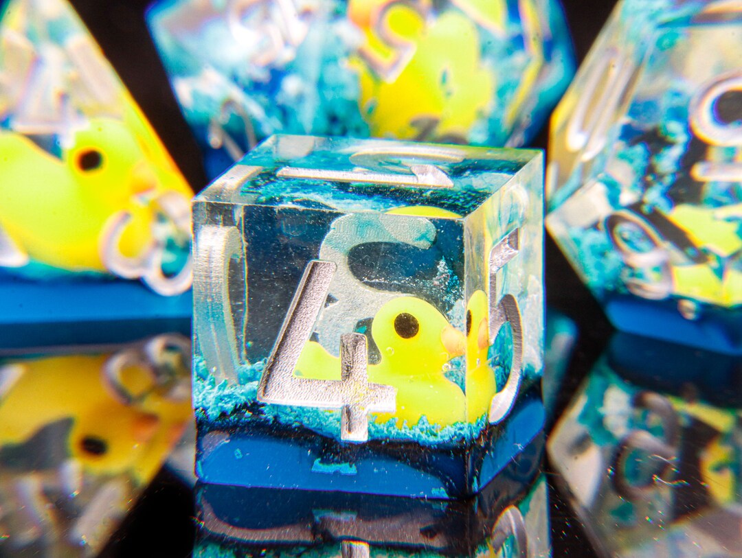 DND Duck Resin Sharp Dice Handmade Duck Dice D and D Dice Etsy
