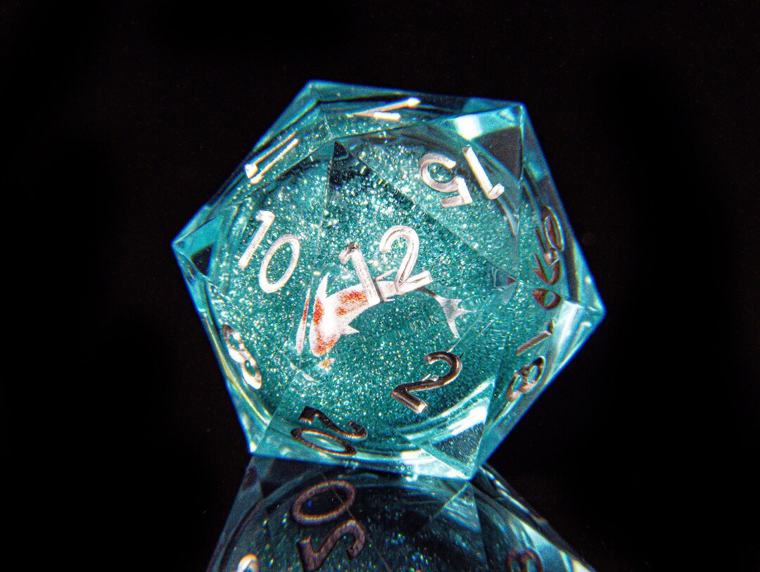 Handmade Liquid Core DND Dice Set Sharp Edge Dice Liquid Core D&D Dice