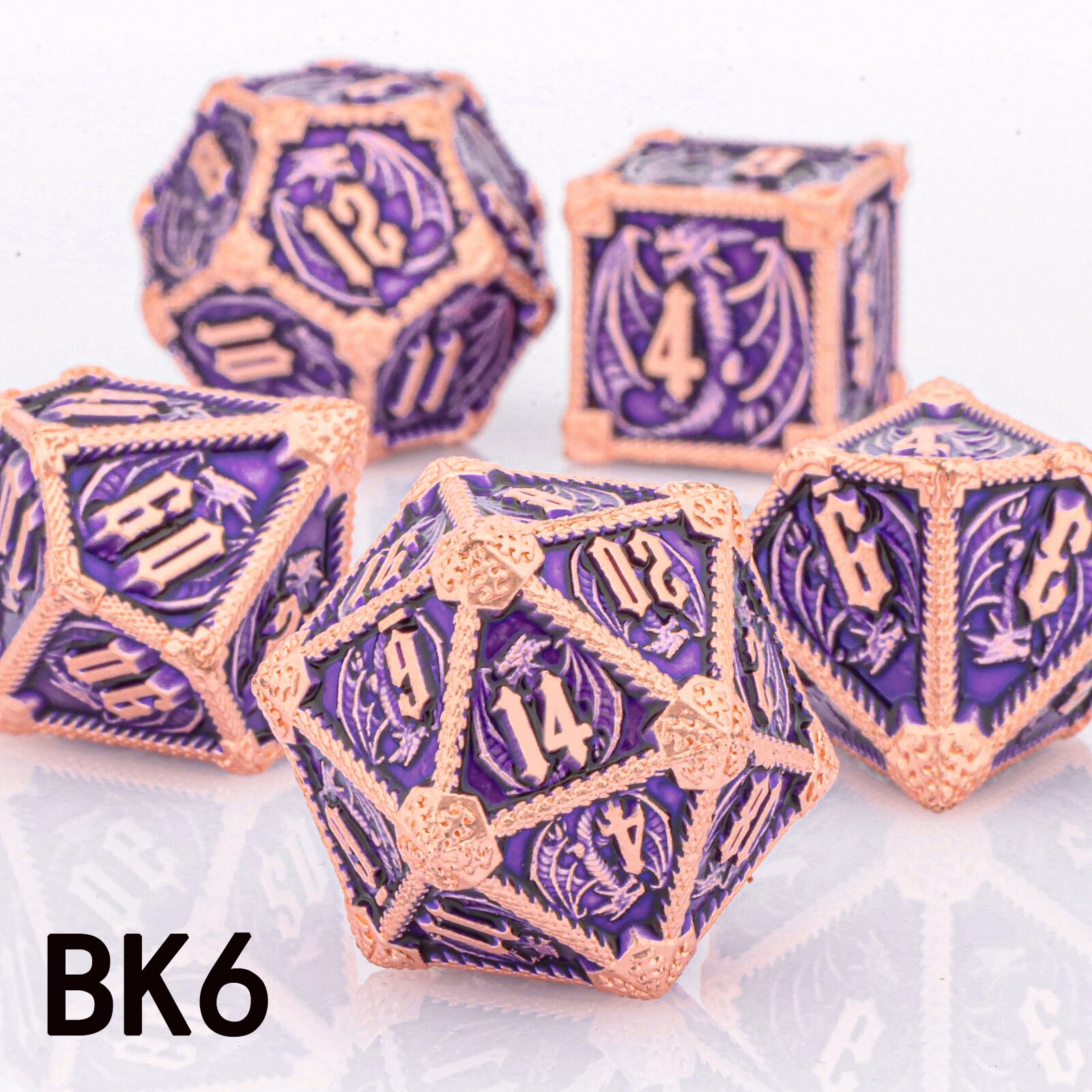 Full Dnd Dice Set Metal Dnd Dice Dragon Dice Set Rpg Etsy
