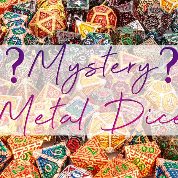 Mystery Dnd Dice | Blind Box Dice | Metal Dnd Dice | Resin dnd dice | Mystery dnd dice set | Dungeons and Dragons Dice | 7 Pcs Dnd Dice