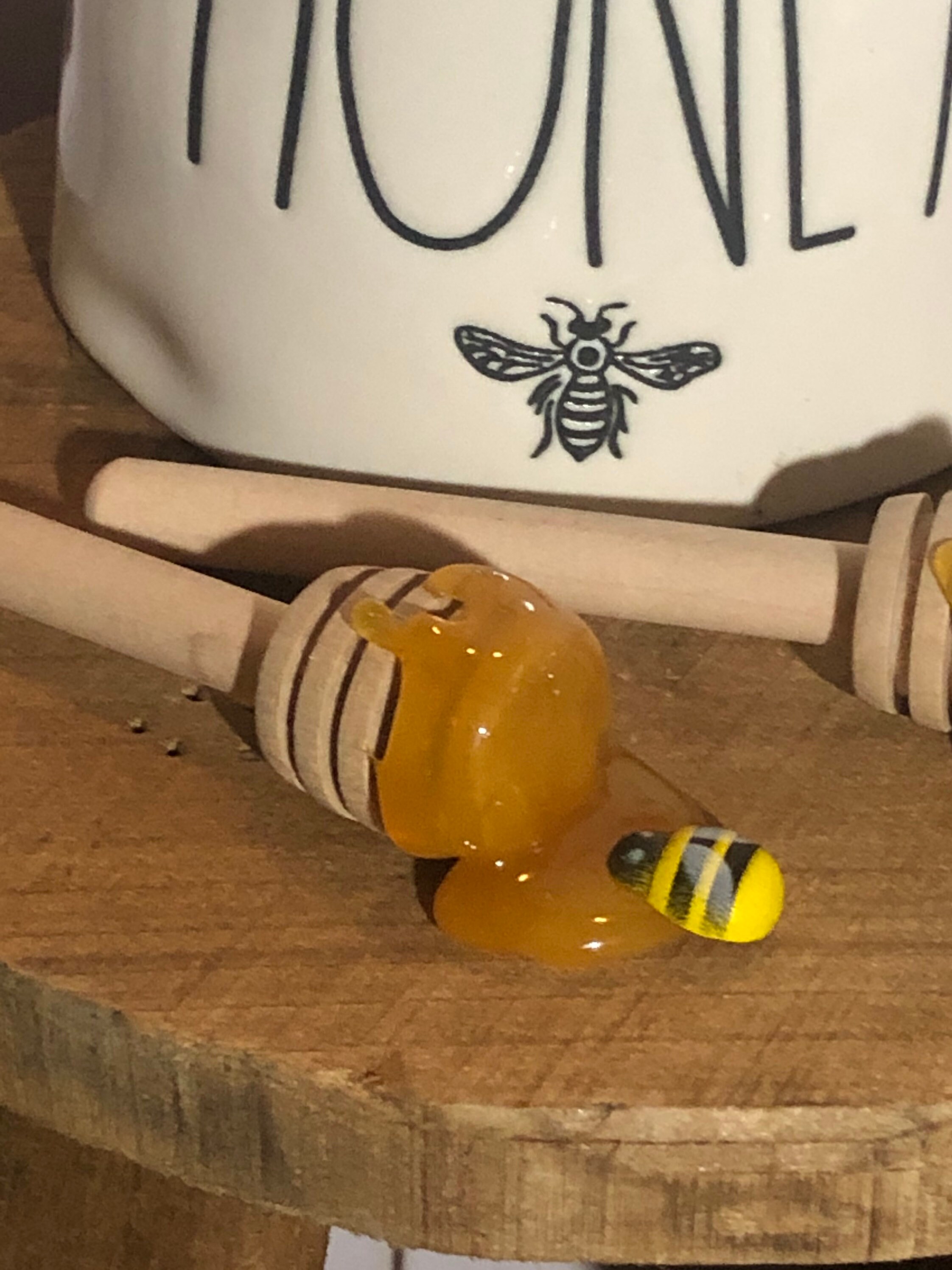 3 pc Wood Honey Dippers with Fake Honey. Etsy