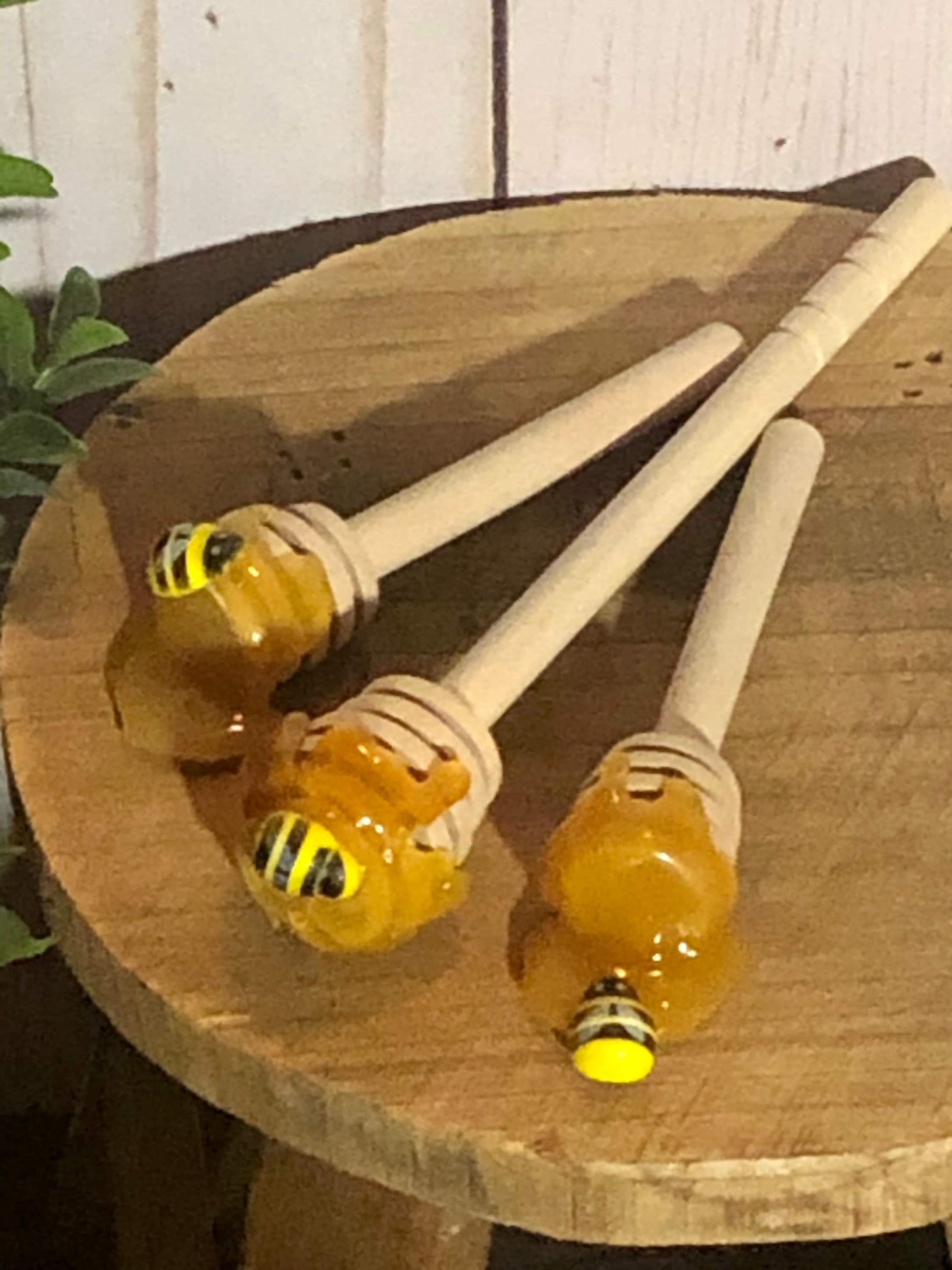 3 pc Wood Honey Dippers with Fake Honey. Etsy