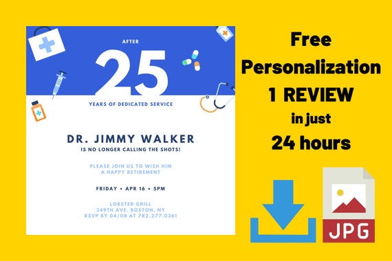 Doctor Retirement Celebration Funny Invitation Template With - Etsy Doctor Retirement Celebration Funny Invitation Template With - Etsy