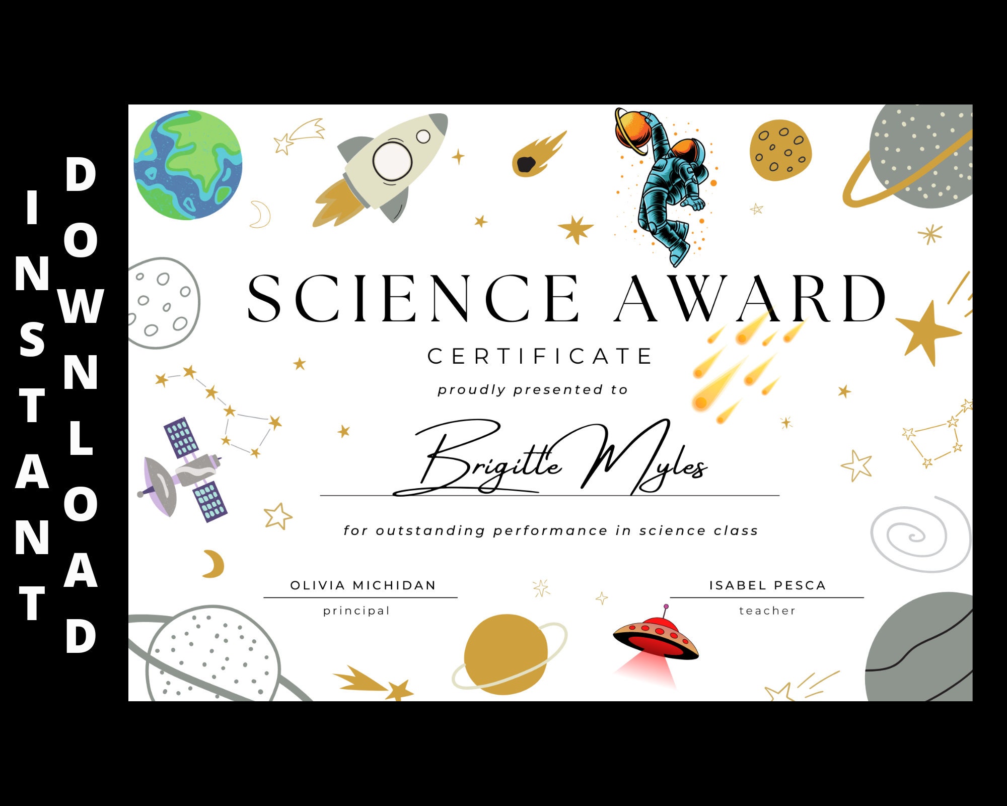 Science Award Certificate Kids Award Certificate Printable Kindergarten Science Award Certificate Kids Award Certificate Printable Kindergarten