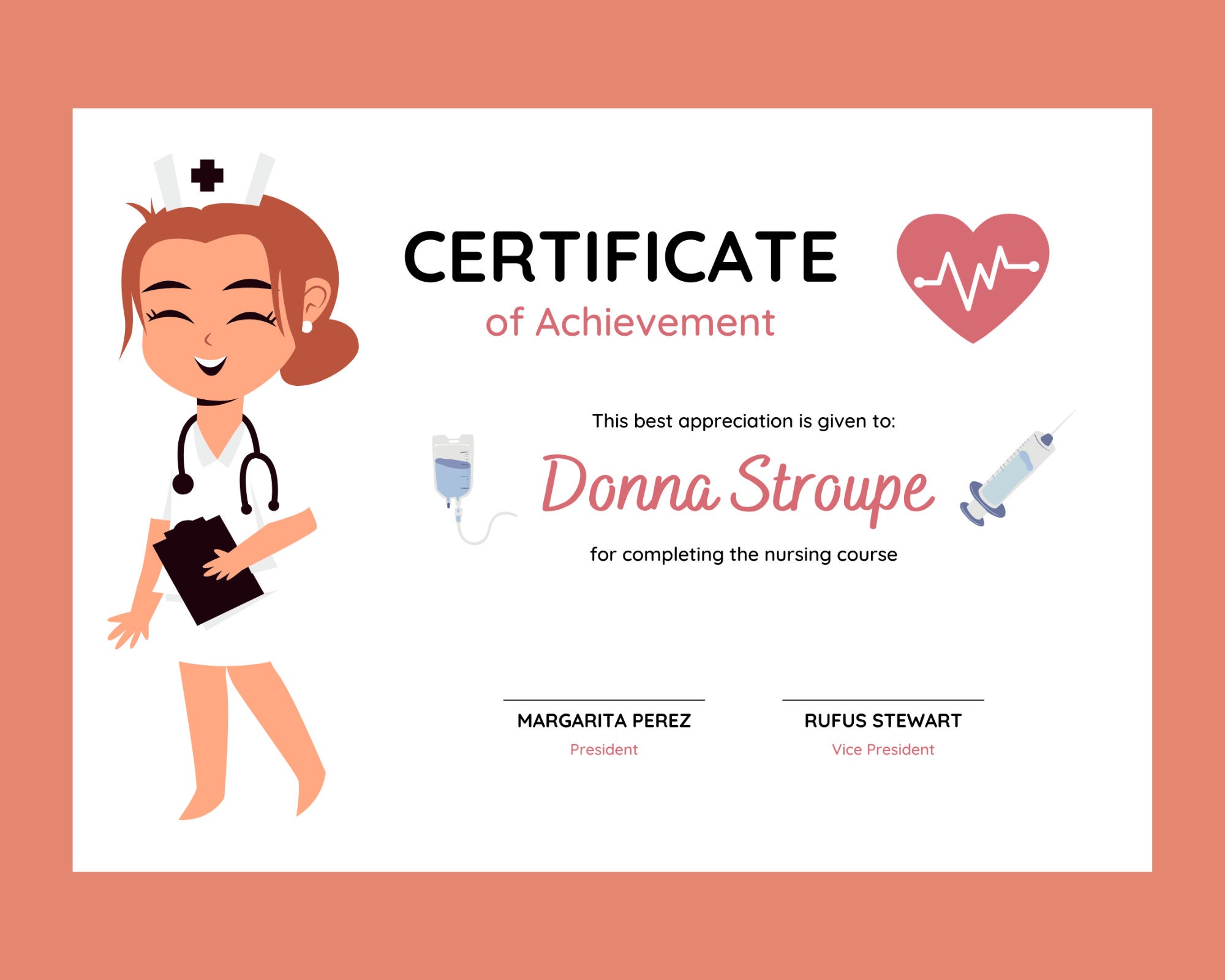 Nursing Course Award Certificate Printable Diploma Editable School, PDF ...