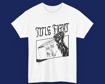 Título Luta ‘Sua dor é minha agora’ camiseta branca