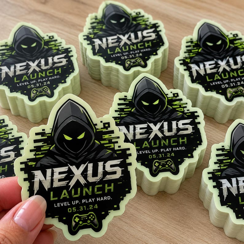 Custom Glow-in-the-dark Die-cut Stickers | Waterproof Vinyl Decals ...
