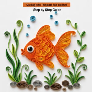 Quilling Fish Tutorial and Template: DIY Holiday Craft Kit (PDF Guide Included)