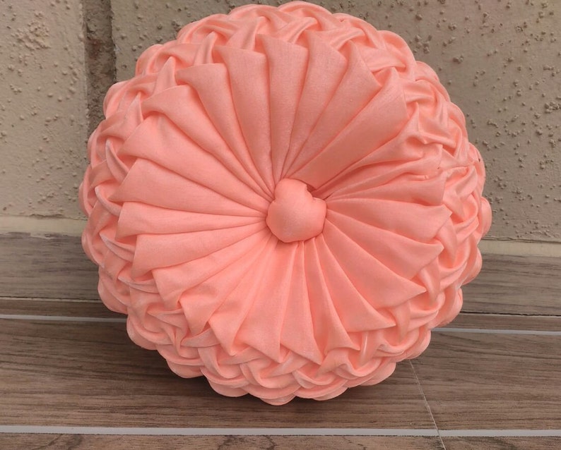 Peach Pillow for Sofa Chair or Bed 12.5 by 6.5 Etsy