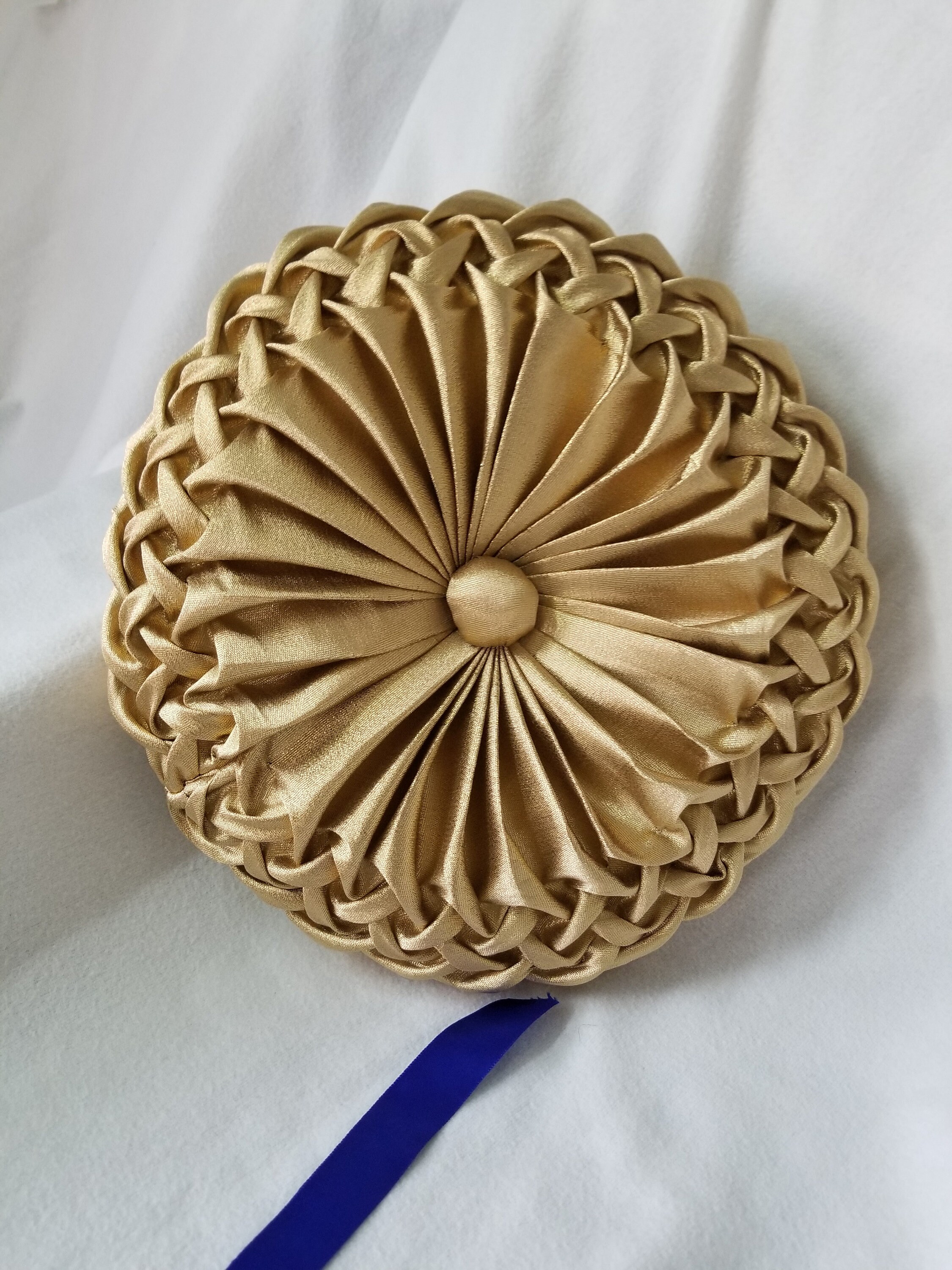 Luxury Gold Round Pillow Round Throw Pillow Decorative Etsy