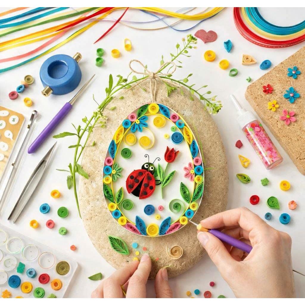 Quilling Spring Ornaments Tutorial: DIY Beginner Art Kit (digital ...