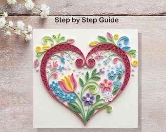 Tutorial per realizzare un cuore con la tecnica del quilling: un regalo fai da te per la mamma (guida in PDF inclusa, download immediato)