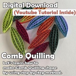 Tutorial para hacer pendientes con la técnica de filigrana de papel: forma de hoja (descarga digital)