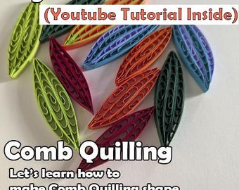 Paper Quilling Earring Tutorial: Leaf Shape (Digital Download)