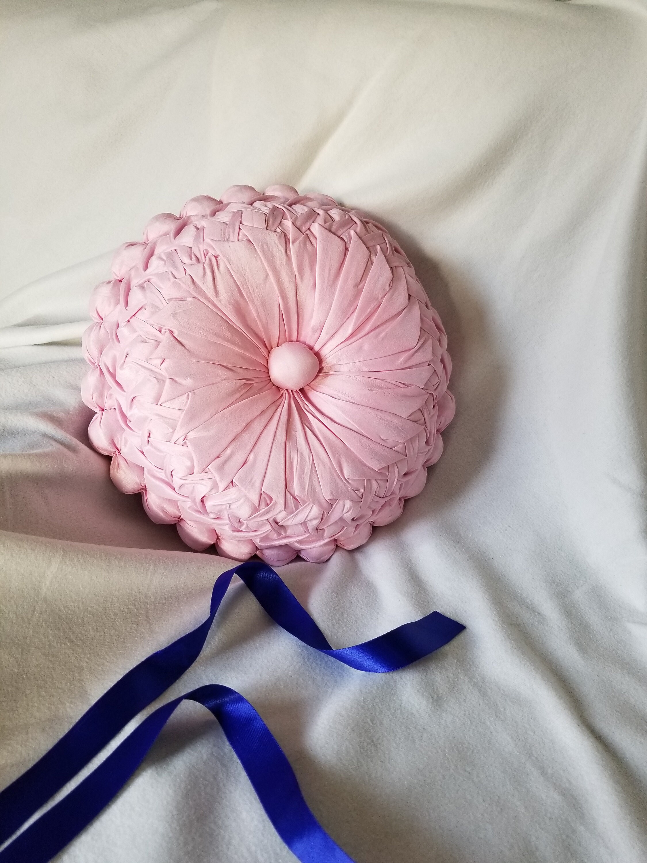 Light Pink Round Pillow, Throw Pillow, Artdeco Pillow, Girl Room Decor