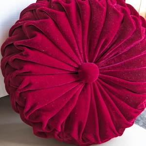 Dark pink velvet pillow, throw pillow, Canadian smocking pillow, Room decor pillow for teens, home accent, Art deco Pillow, Gift for mom