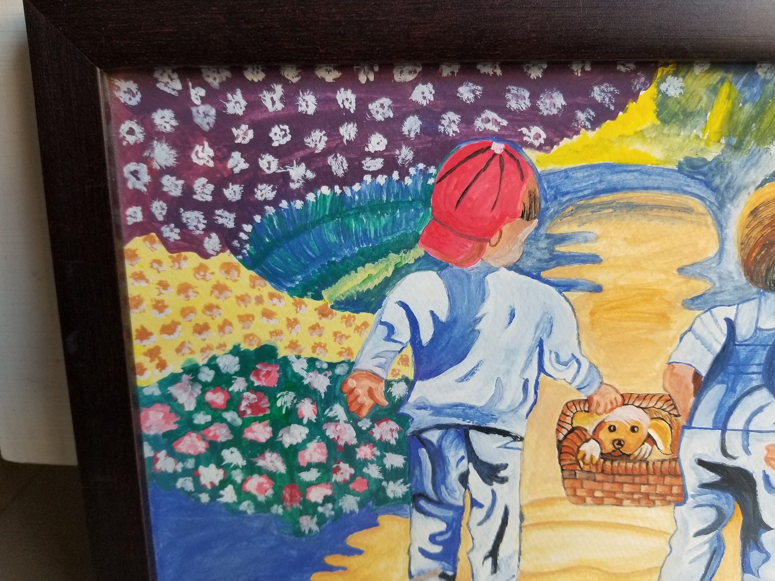 Boy and dog original painting Wall art Fine Art painting | Etsy