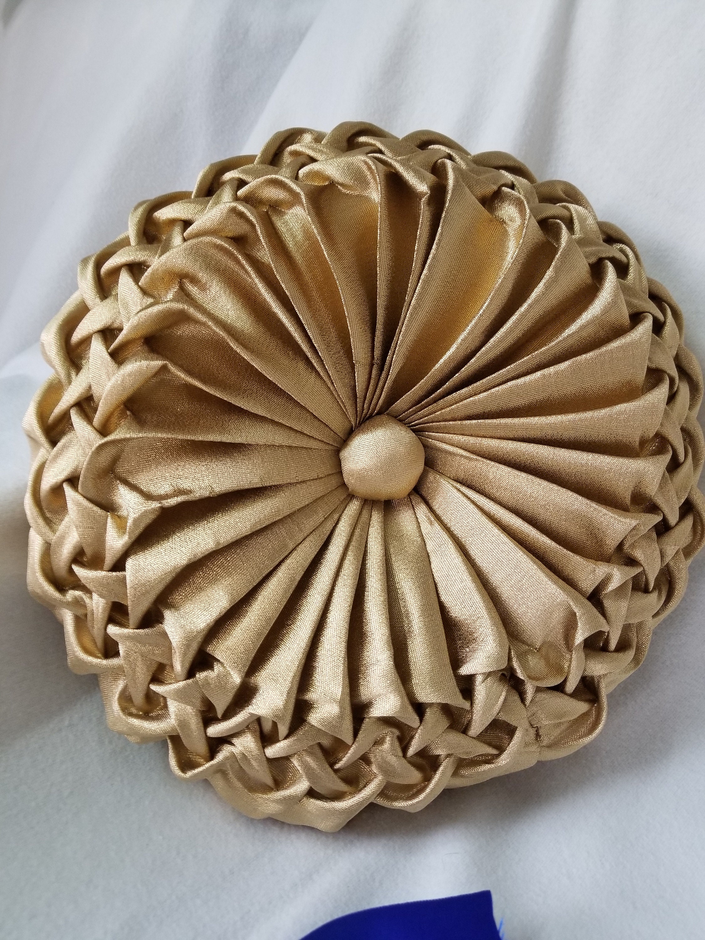 Luxury Gold Round Pillow Round Throw Pillow Decorative Etsy