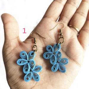 Crea i tuoi 5 paia (scegli cinque paia a tua scelta) di orecchini quilling, arte della carta quilling, regalo di anniversario, regalo per la fidanzata, il miglior regalo per la mamma