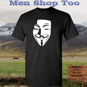 Anonymous V for Vendetta Guy Fawkes   | Tank Tops & Tee T Shirts