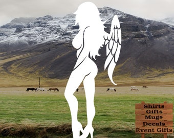Sexy Vixen Succubus Angel | Decal Sticker anything with a flat surface