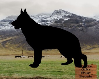 German Shepherd Dog Sticker Decal for windows, computers, anything with a flat surface