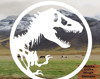 Jurassic Park Decal for windows, computers, flat surface.