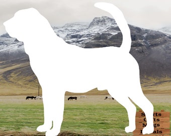 Bloodhound Decal for windows, computers, anything with a flat surface
