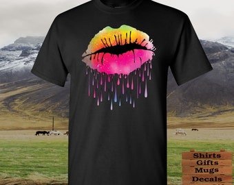 Lips Like Sugar Neon tropfend | Tank Tops & T-Shirts