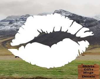 Lips Decal Sticker Sexy Kiss | Sticker for windows, computers, anything with a flat surface