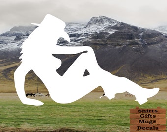 Cowgirl Cow Girl Sexy | Decal Sticker | Truck, Cars, Windows, computers, flat surfaces