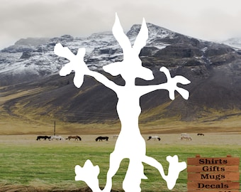 Wylie Coyote Splat | Cover Car Dent | Decal Sticker anything with a flat surface