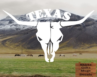 Texas State Longhorn Decal, vinyl, sticker, car, logo, design, Lone Star, decals, stickers