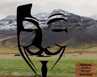 V for Vendetta Anonymous Sticker Decal for windows computers anything with a flat surface