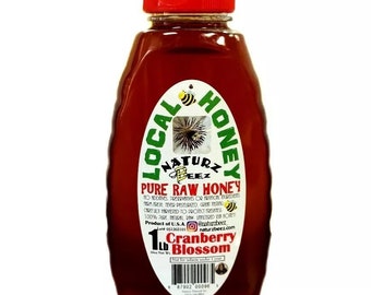 Raw Cranberry Blossom Honey 1LB 454g Bottle 100% PURE RAW HONEY